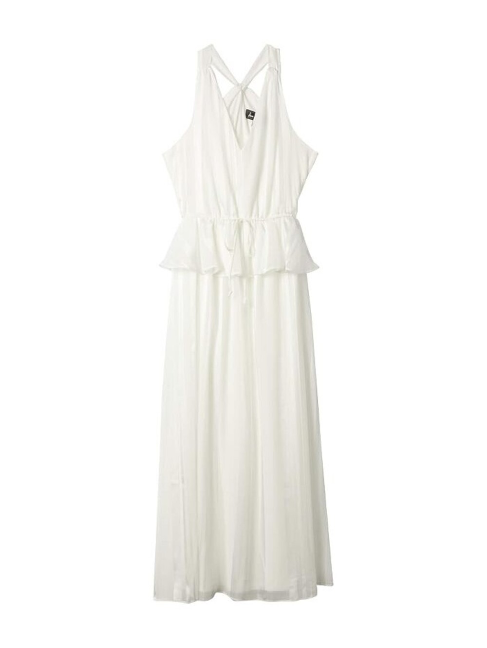 Sam Edelman Shadow Stripe Peplum (White) Women's Dress size 6